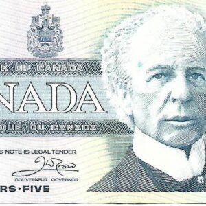 Cinco Dólares Canada 1986